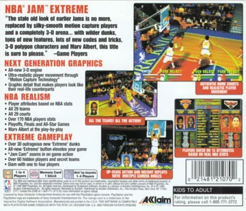 NBA Jam - Extreme (US) box cover back